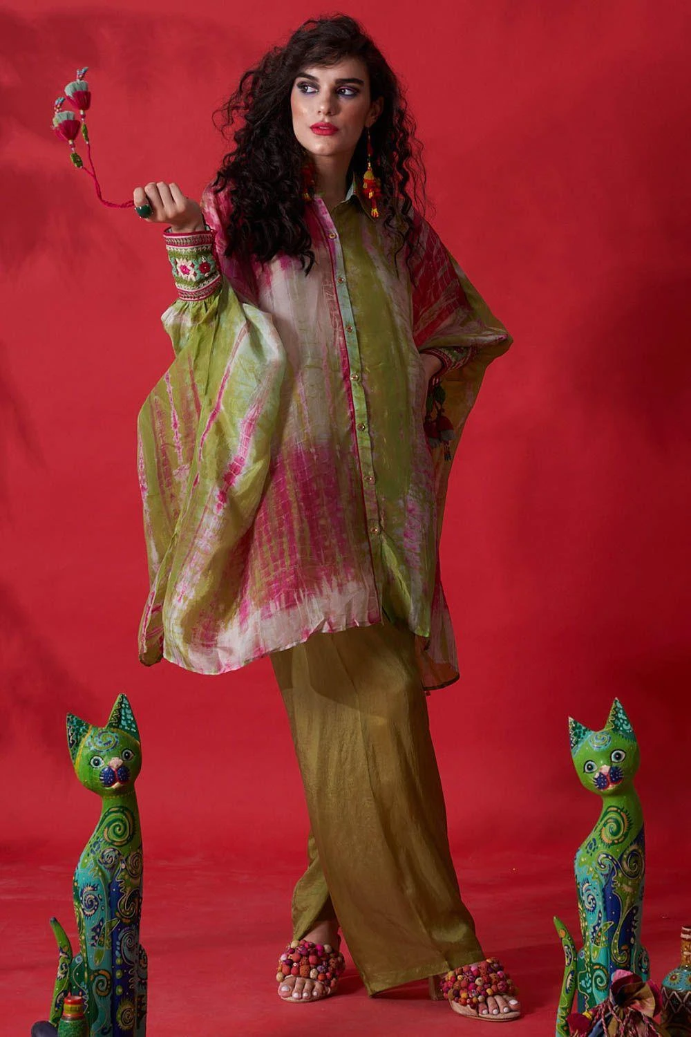 CAPISVIRLEO Green Tie Dye Co-ord Set 6 CAPISVIRLEO Green Tie Dye Co-ord Set - Image 4