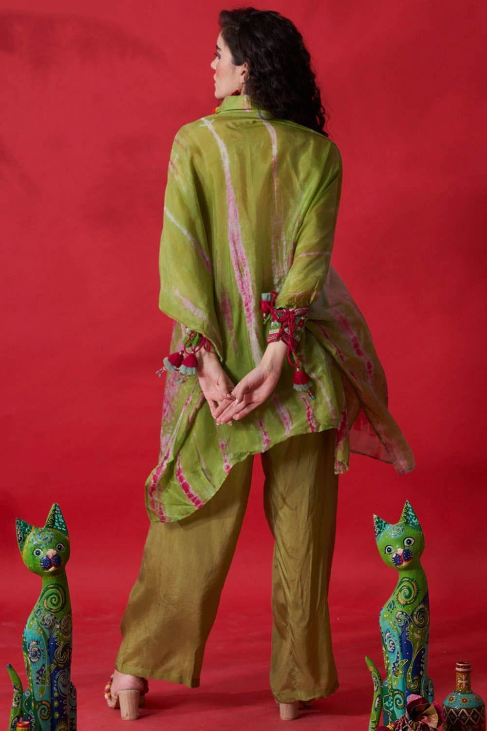 CAPISVIRLEO Green Tie Dye Co-ord Set 7 CAPISVIRLEO Green Tie Dye Co-ord Set - Image 5