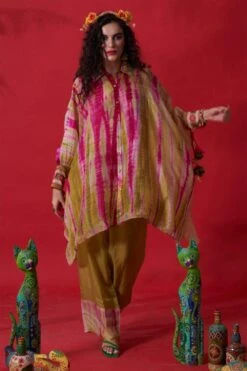 CAPISVIRLEO Ivory Tie Dye Co-ord Set