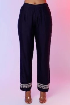 SVA Navy Blue Embroidered Kurta Set -Inca Sales Store 88sva15 3