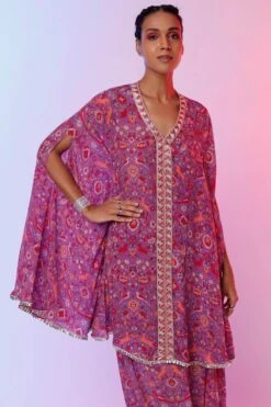 SVA Purple Saanjh Printed Co-ord Set -Inca Sales Store 88sva22 2