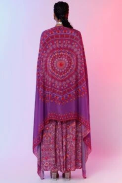 SVA Purple Floral Printed Cape Set -Inca Sales Store 88sva7 4