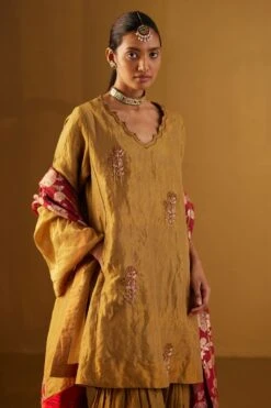 Shorshe Gold Tannu Kurta Set -Inca Sales Store 91023sr16 3