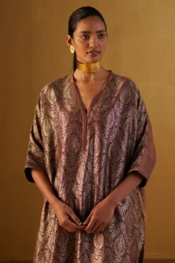 Shorshe Plum Shahi Kaftan Set -Inca Sales Store 91023sr2 4