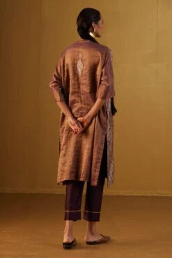 Shorshe Plum Shahi Kaftan Set -Inca Sales Store 91023sr2 5