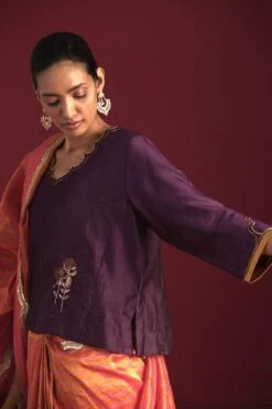 Shorshe Purple Embellished Blouse -Inca Sales Store 91023sr42 3