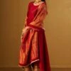 Shorshe Red Hand Block Printed Dupatta -Inca Sales Store 91023sr46 1