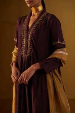 Shorshe Ochre Hand Block Printed Dupatta 7 Shorshe Ochre Hand Block Printed Dupatta -Inca Sales Store 91023sr47 3