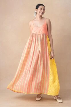 Injiri Pink Handcrafted Bandhani Dress