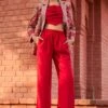 Punit Balana Red Embellished Jacket Set