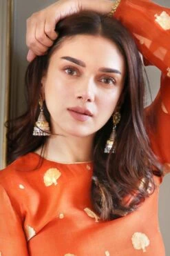 Sangeeta Boochra Silver Floral Earrings