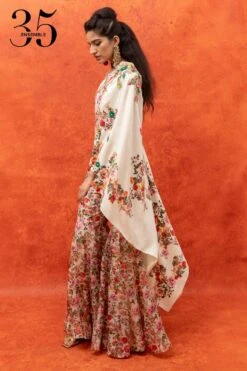 Anamika Khanna Floral Printed Drape And Sharara Set -Inca Sales Store 911ak22 3