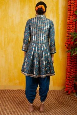 Gopi Vaid Teal Gota Work Kurta Set -Inca Sales Store 911gv19 4