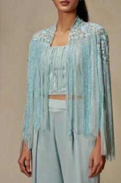 Shriya Som Powder Blue Co-ord Set With Cape 8 Shriya Som Powder Blue Co-ord Set With Cape -Inca Sales Store 912ss19 3