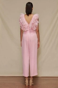 Shriya Som Feather Pre-pleated Jumpsuit With Belt -Inca Sales Store 912ss24 4