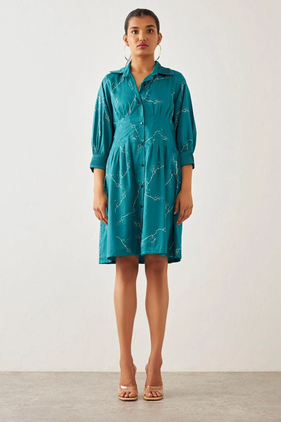 SNOB Teal Printed Lisa Dress 3 SNOB Teal Printed Lisa Dress