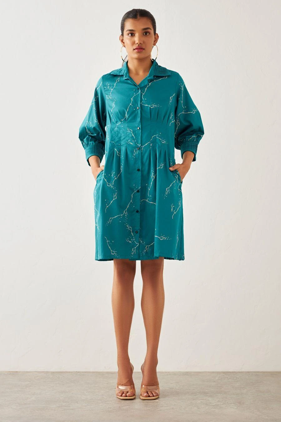 SNOB Teal Printed Lisa Dress 4 SNOB Teal Printed Lisa Dress - Image 2
