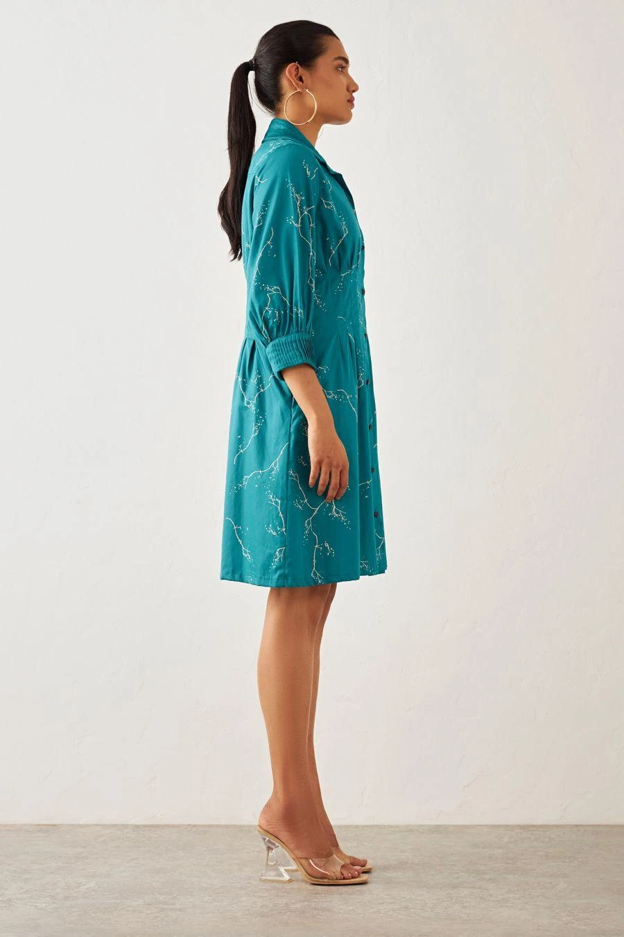 SNOB Teal Printed Lisa Dress 5 SNOB Teal Printed Lisa Dress - Image 3