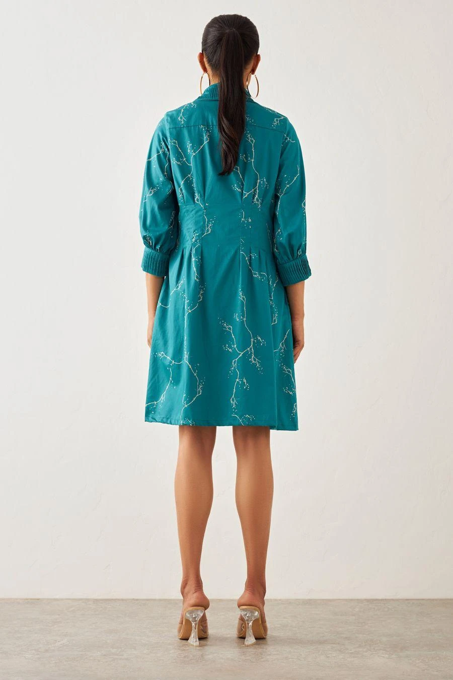 SNOB Teal Printed Lisa Dress 8 SNOB Teal Printed Lisa Dress - Image 6