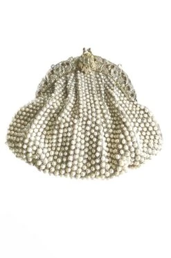 KOKOMMO Gold Hand Embroidered Oyster Pouch