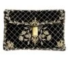 KOKOMMO Black Quilted Delphine Clutch