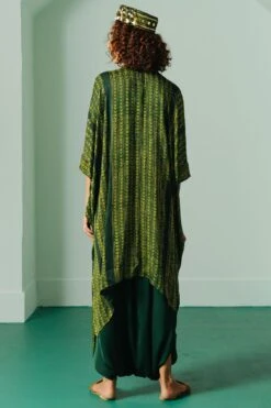 Prahnaaya Green Embellished Kaftan Set -Inca Sales Store 9523pr4 4