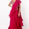 Anushree Reddy Red Ruffle Sari Set -Inca Sales Store 96ar5 1