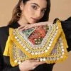 Vipul Shah Yellow Banjara Embellished Clutch