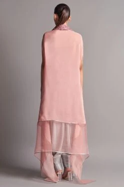 Amit Aggarwal Blush Cape With Draped Pants -Inca Sales Store aair 060 blsh 3