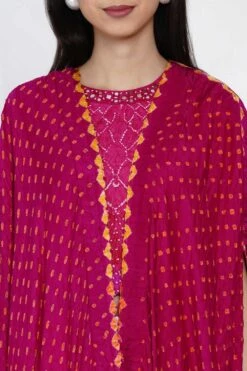 Twenty Nine Bandhani Cape Set With Mirrorwork Top -Inca Sales Store act129b 6