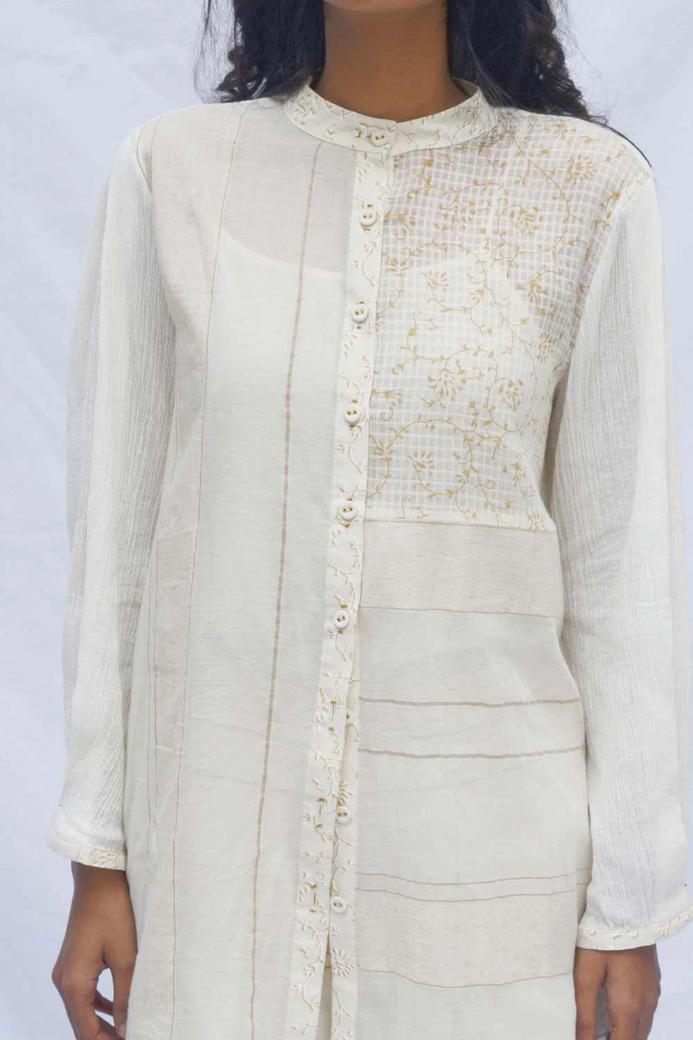 Ahmev Mandarin Collar Shirt 5 Ahmev Mandarin Collar Shirt - Image 3