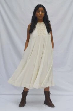 Ahmev Side Placket Crinkled Dress