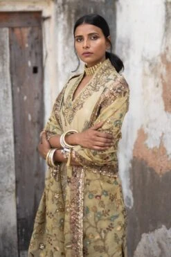 Archana Jaju Beige Kalamkari Kurta Set -Inca Sales Store aj re 17 4