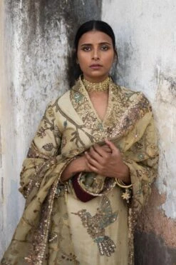 Archana Jaju Beige Kalamkari Kurta Set -Inca Sales Store aj re 17 6