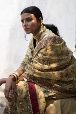 Archana Jaju Beige Kalamkari Kurta Set -Inca Sales Store aj re 17 7