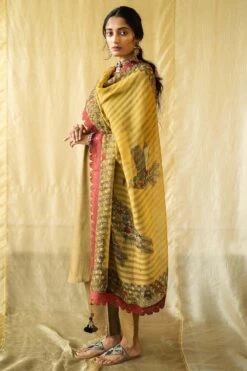 Archana Jaju Yellow Kalamkari Kurta Set -Inca Sales Store aj10 2