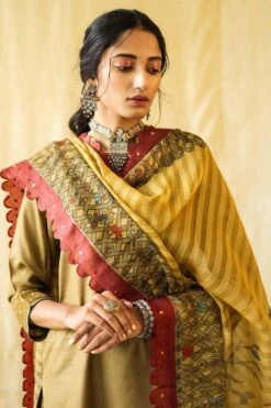 Archana Jaju Yellow Kalamkari Kurta Set -Inca Sales Store aj10 3