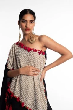 Anamika Khanna Black & White Embellished Tunic Set -Inca Sales Store ak090908 4