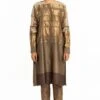Akaaro Gold & Brown Silk Cotton Kurta 2 Akaaro Gold & Brown Silk Cotton Kurta -Inca Sales Store akss2052 1