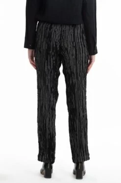 Akaaro Black Handwoven Merino Wool Trousers -Inca Sales Store akss4012 4