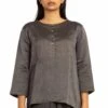 Akaaro Grey Cotton Kameez Blouse -Inca Sales Store akss5034 1