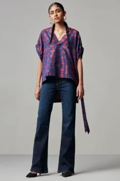 Alamelu Handwoven Silk Top