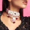 Amama Pink Trellis Choker 1 Amama Pink Trellis Choker -Inca Sales Store am161222 1