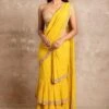 Arpita Mehta Yellow Hand Embroidered Tiered Sari Set 1 Arpita Mehta Yellow Hand Embroidered Tiered Sari Set -Inca Sales Store amf18 1
