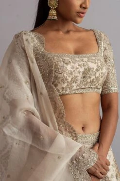 Anushree Reddy Ivory Organza Lehenga Set -Inca Sales Store ar004 5