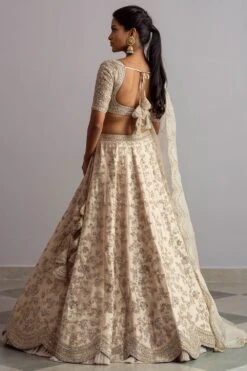 Anushree Reddy Ivory Organza Lehenga Set -Inca Sales Store ar004 6