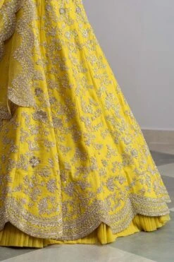 Anushree Reddy Lemon Yellow Organza Lehenga Set -Inca Sales Store ar013 3 1