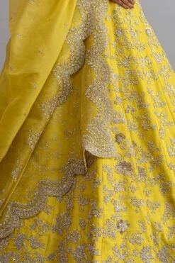 Anushree Reddy Lemon Yellow Organza Lehenga Set -Inca Sales Store ar013 4 1