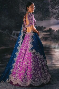 Anushree Reddy Purple Raw Silk Lehenga Set -Inca Sales Store ar034 3