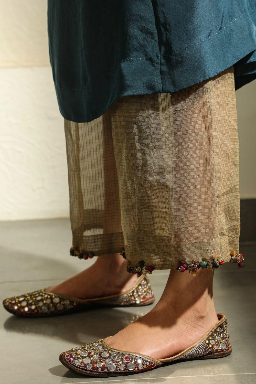 Medha Translucent Sage Green Pants 4 Medha Translucent Sage Green Pants - Image 2